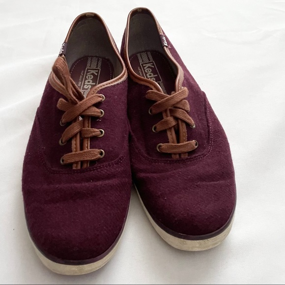 Keds Wool Wine Heathered Sneakers - Picture 8 of 9
